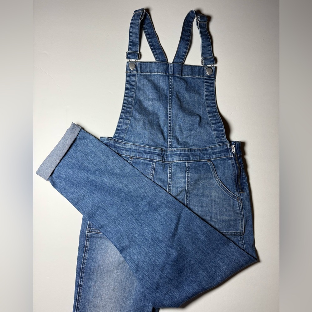 Madewell Denim Overalls Women’s Large Straight Leg Adjustable Straps
